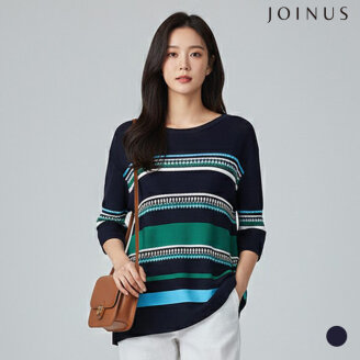 패턴 포인트 반팔 니트_JAAU4-CSL020