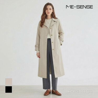 [미센스] 루즈핏 벨티드 트렌치코트_MB32BBM103A