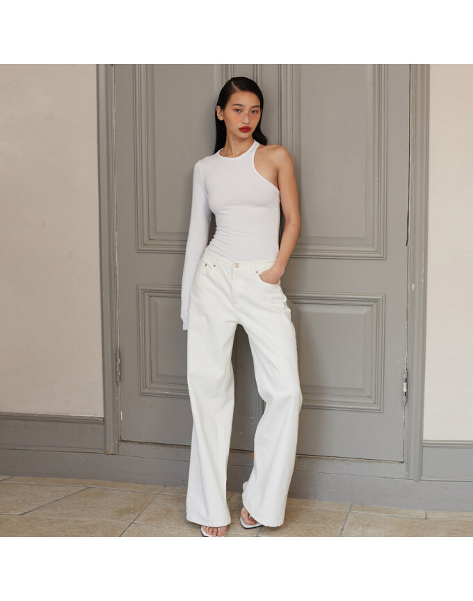 BAMBOO ONE SIDE CUTOUT TOP (ECO-FRIENDLY)_T316TP123