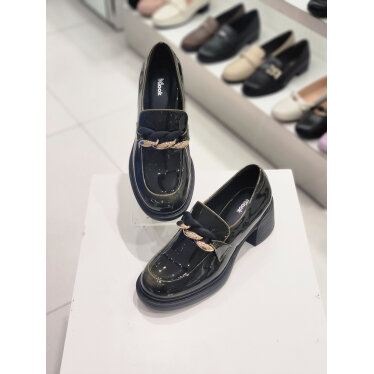 [AK수원점] [무크] 여성 에나멜 플랫폼 체인로퍼 6cm 522251PE