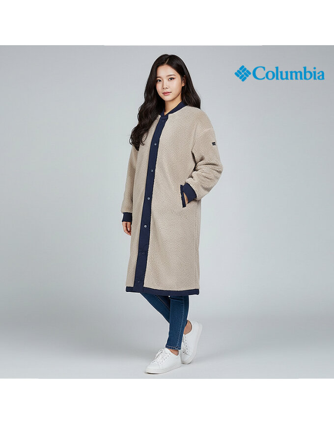 (여성) 양면 플리스 롱 자켓_C24YLM317465