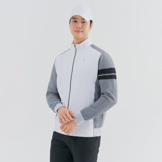 남성 우븐 믹스 집업 니트 가디건 RMSCN1201-101