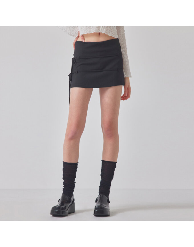 DOUBLE-STRAP MINI SKIRT_T416BT704
