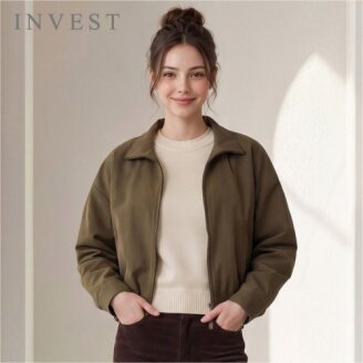 볼륨 핏 래글런 블루종 점퍼_INI6F1JP1031