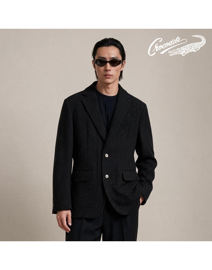 울 실크 혼방 투버튼 패딩 자켓 CDAA2JK4110