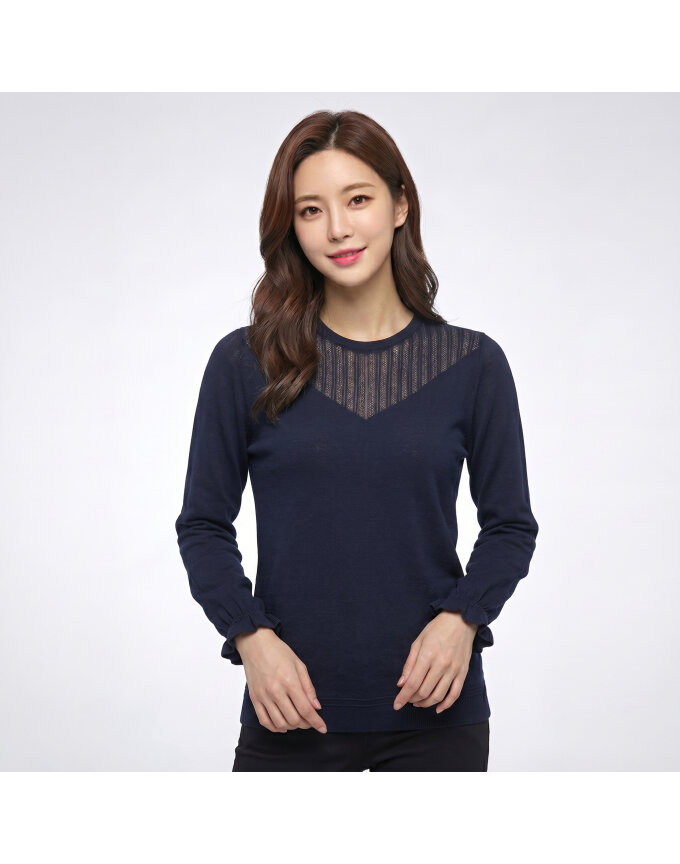 [올포유] 여름 여성 상단 짜임 포인트 니트 ALSRL3111-915