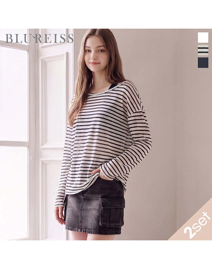 [2SET]루즈핏 티셔츠+나시_BI6M1TS4981