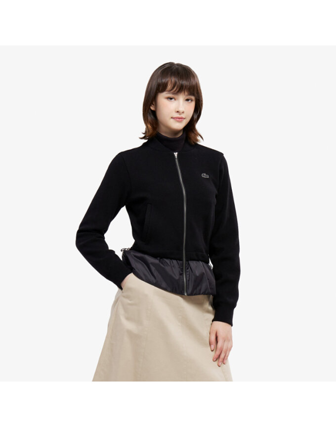 (여성) 우븐 배색 방풍 집업 가디건_AF811E-55N_031