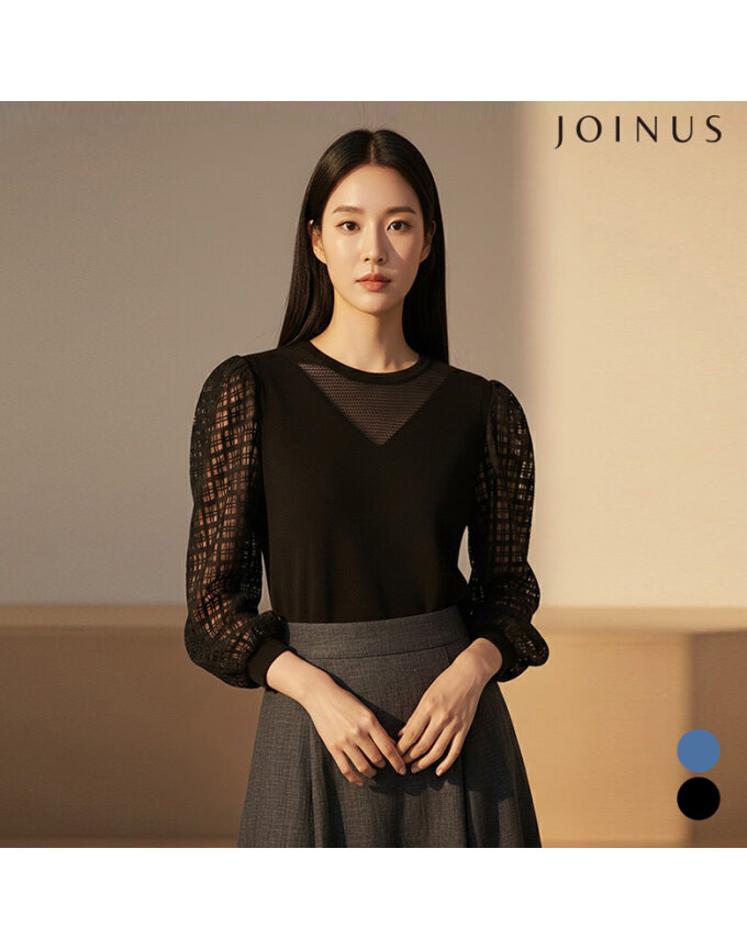 패턴 시스루 배색 니트_JABU4-WSL030