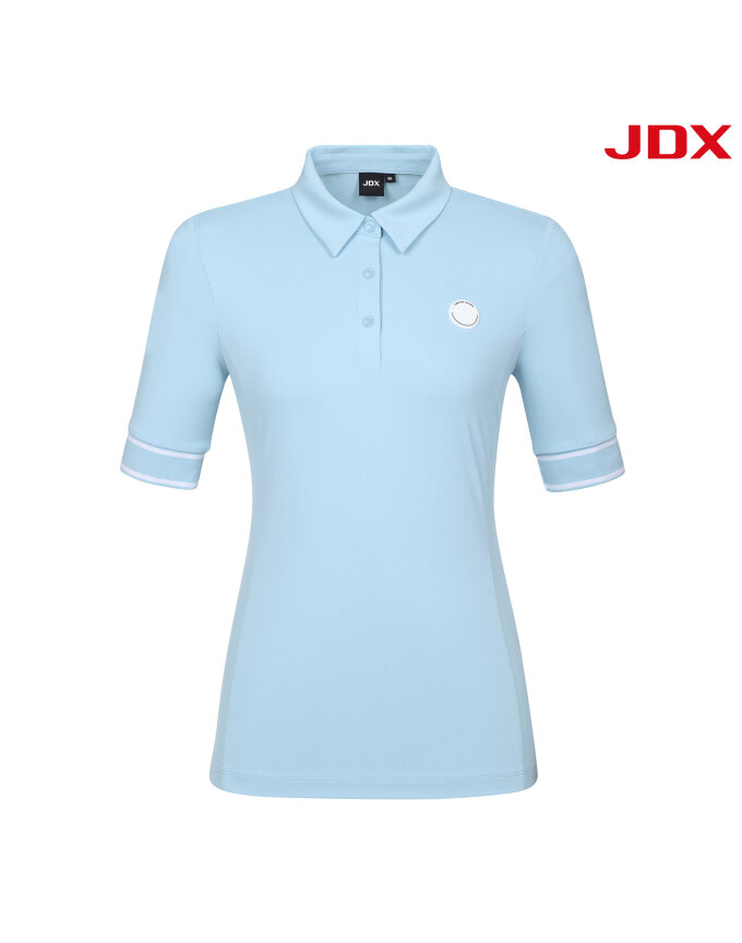 [JDX]여성 소매 요꼬배색 반팔 티셔츠(X1TSV7501LB)