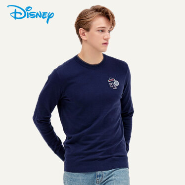 [디즈니골프]남성 라운드 긴팔 니트 티셔츠 HL3MKT091