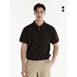 듀빅 남성 오버핏 블루종 와펜 반팔티셔츠 DE2MTS102