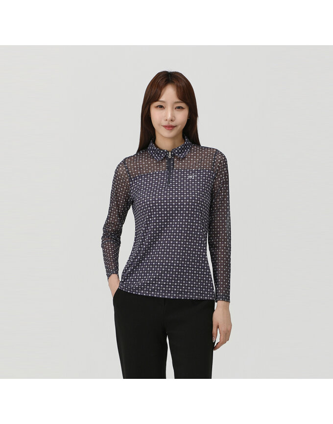 프린트 메쉬 티셔츠_1J45133
