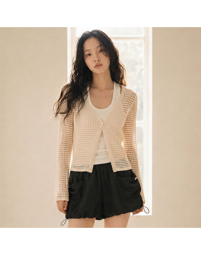 CROCHE SUMMER KNIT CARDIGAN_T513OT803