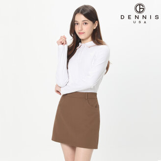 [DENNIS] 여성 소프트웜 피치기모 베이직 긴팔 카라티_NAQFLTS058