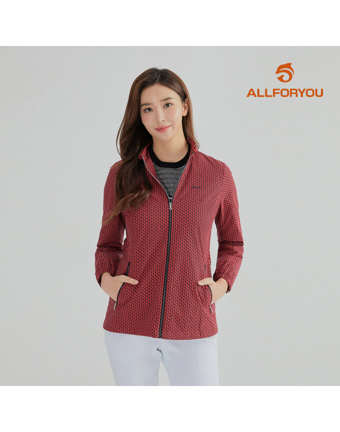 [올포유] [모델착장] 여성 별프린트 넥셔링 점퍼 AWJUL7171-500_G