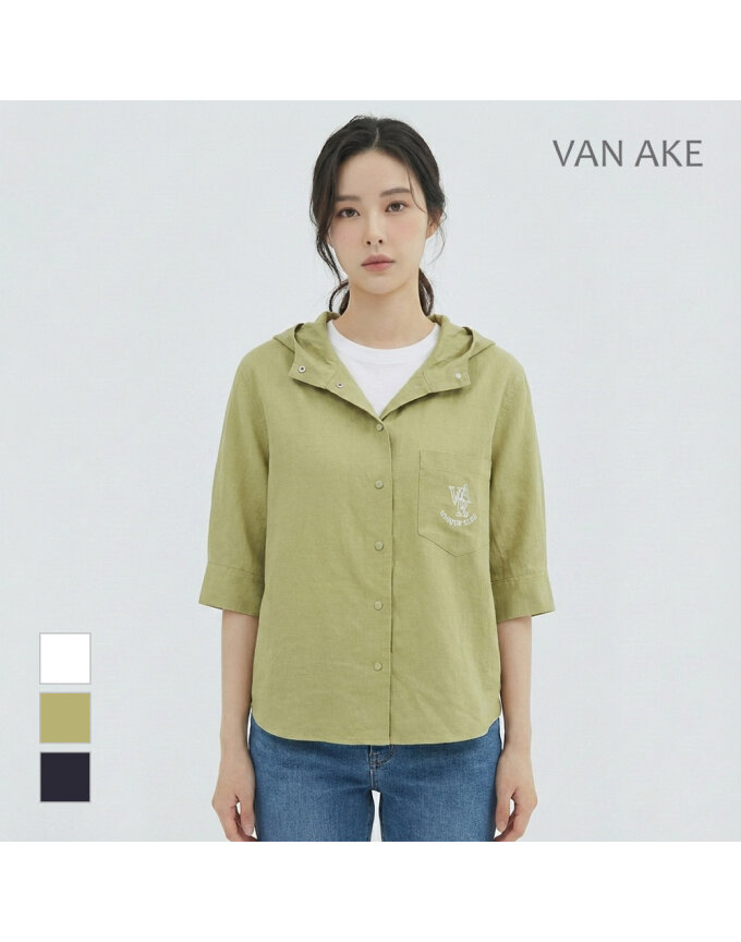 [반에이크] 후드넥 반팔점퍼_VB36JPUD03Z