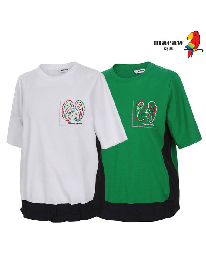 (여성)배색 포인트 반팔 티셔츠 MNW2TR05
