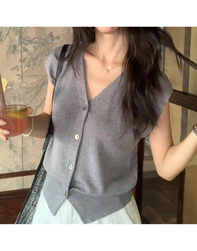 [예쎄] 데일리 브이넥 슬릿 슬림핏 니트 베스트(S6MVT006A)