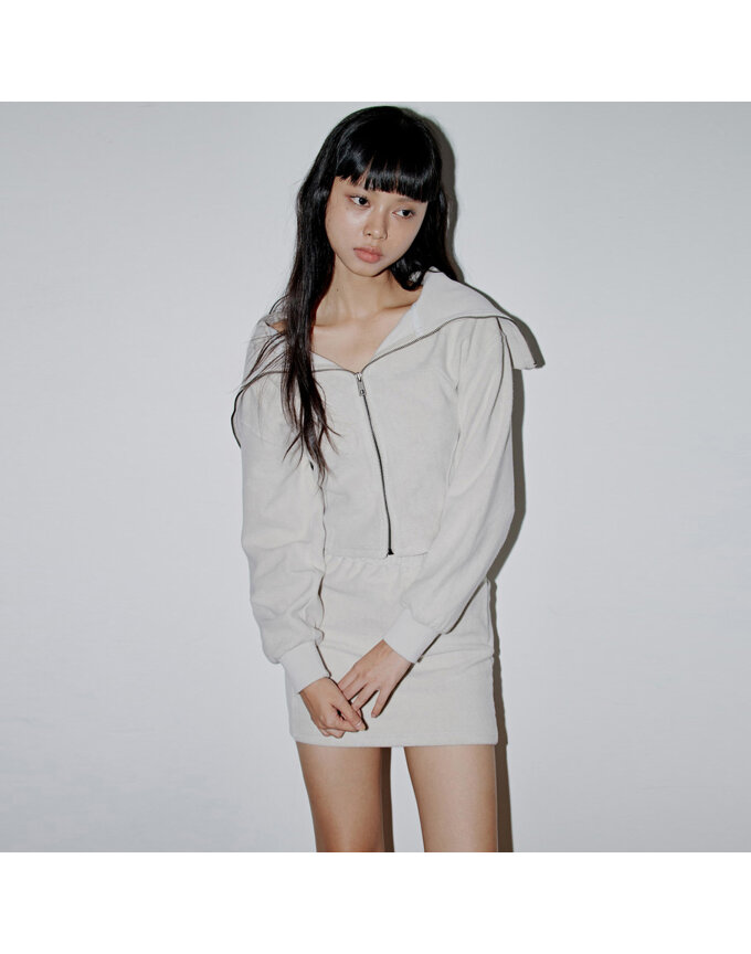 RIBBED BLOCK TERRY SAILOR ZIP-UP_T326OT801
