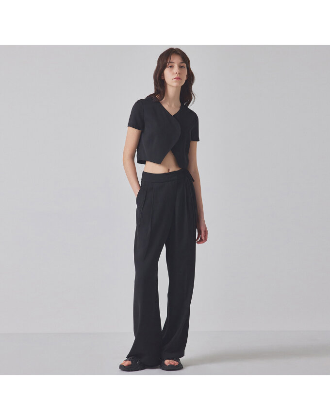 STRAPPY TWO TUCK WIDE SLACKS_T416BT702