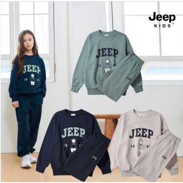 [AK분당점] [JEEPKIDS(지프키즈)] 대문자 곰 맨투맨조거팬츠SET KQ0TTU840