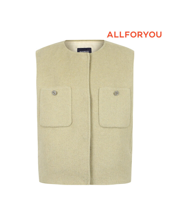 [올포유]여성 라운드넥 핸드메이드 베스트 ALVEM9131-509