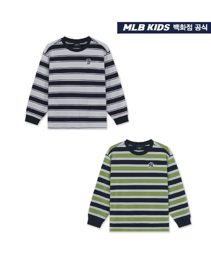 [AK원주점] [MLB KIDS] 스포티브 멀티 스트라이프 티셔츠 _ 7ATSB1764