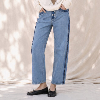 BUTTON-UP REVERSED WIDE JEANS_T326DE400