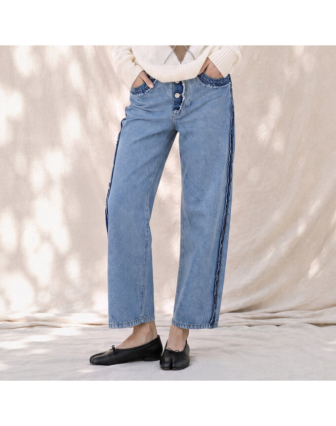 BUTTON-UP REVERSED WIDE JEANS_T326DE400