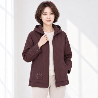 여유핏 여성 바람막이 후드 점퍼 CLDFJP104