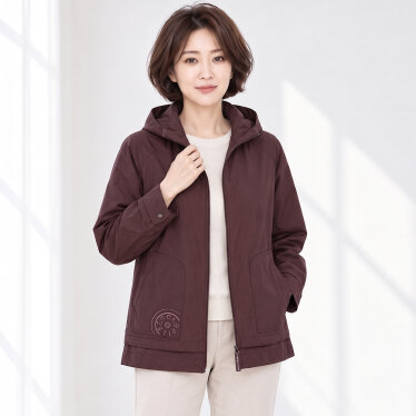 여유핏 여성 바람막이 후드 점퍼 CLDFJP104