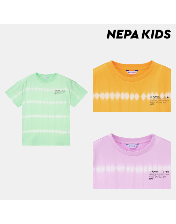 (키즈)다잉 스트라이프 반소매 티셔츠_KID5319