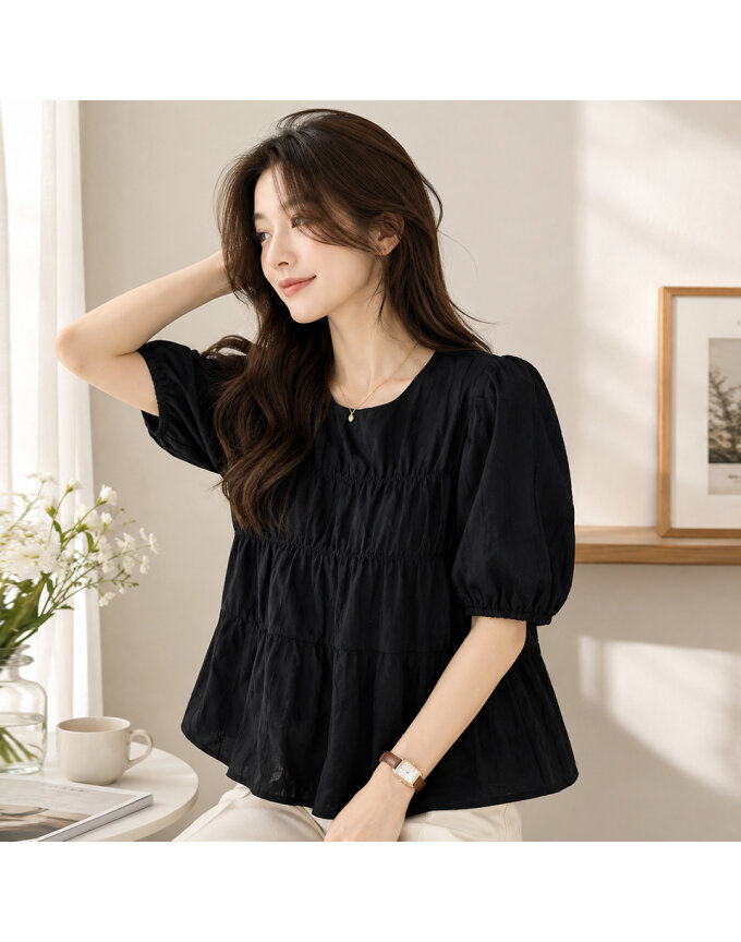 [귈림] 스모크 퍼프 블라우스(G6MBL114P)