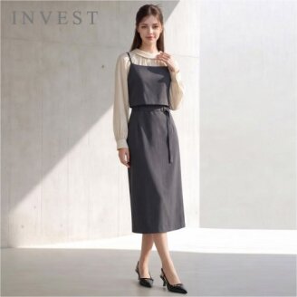 모던 라인 뷔스티에 롱 원피스_INI6F1OP3260