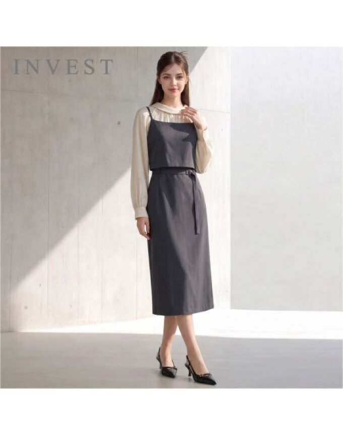 모던 라인 뷔스티에 롱 원피스_INI6F1OP3260