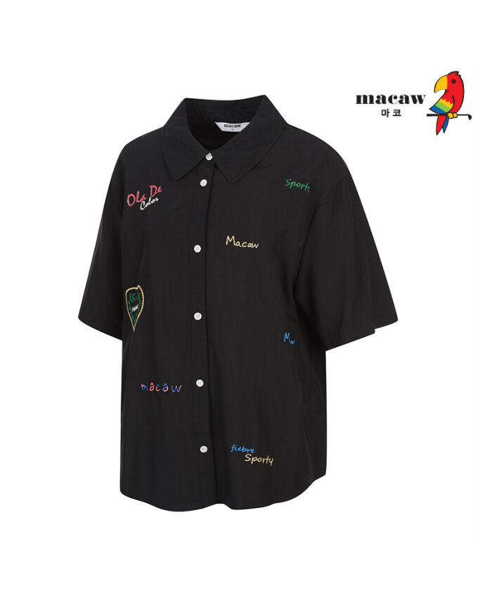 (여성)로고자수반팔셔츠 MPW2WS01