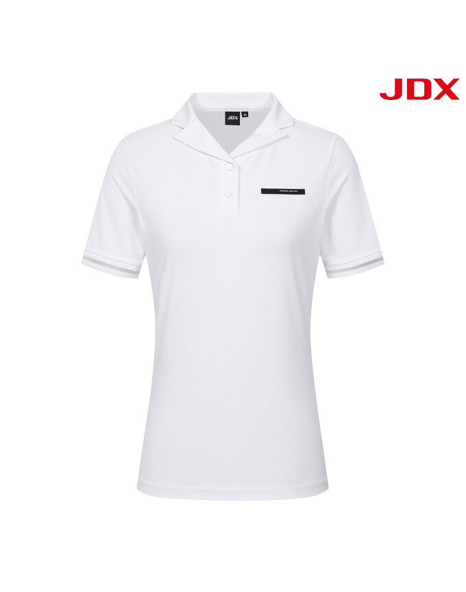[JDX] 여성 소매 니트 조직감 변형에리(X1TSV6522WH)