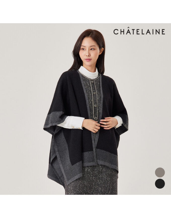 판초케이프배색가디건니트_HCAWSW111