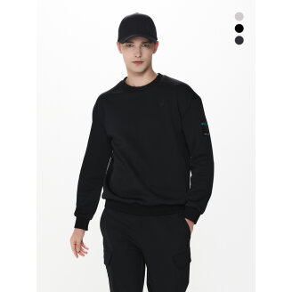 듀빅 남성 크루넥 블루종 와펜 긴팔티셔츠 DF3MTS171