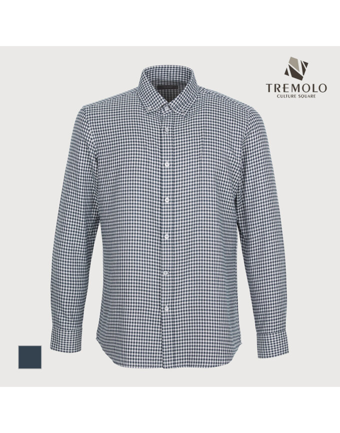 [TREMOLO] 체크패턴 긴팔 셔츠_TRNNL3F8511
