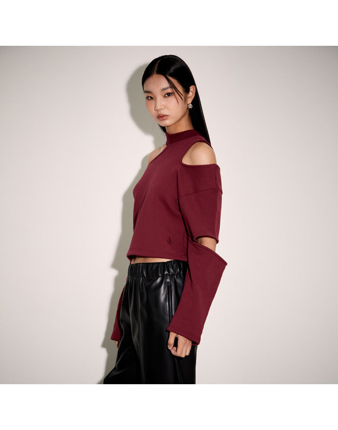 ALL OVER CUTOUT SWEATSHIRT_T226TP128