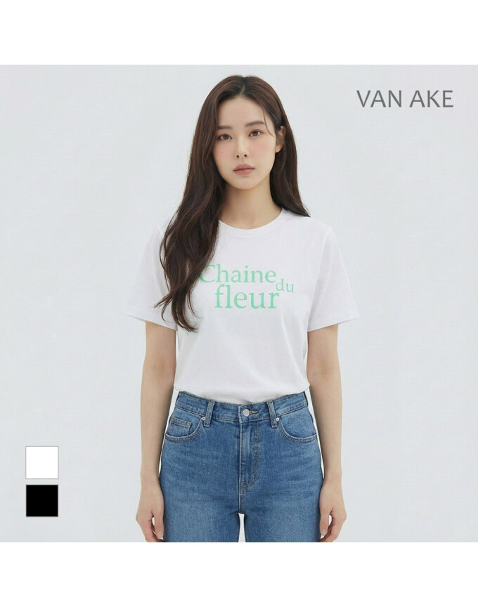 [반에이크] 레터링프린트 반팔티셔츠_VB36TSU205Z