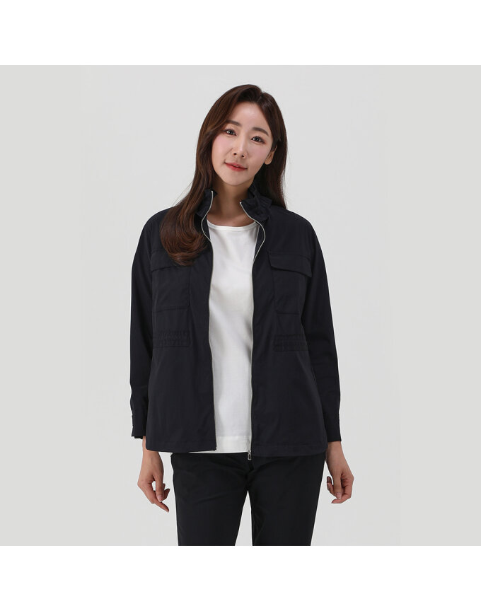 셔링넥 숏기장 점퍼_MI41302