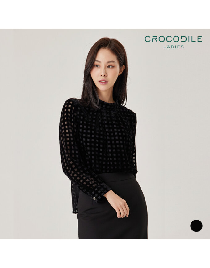 하프넥모노패턴블라우스_CLBWBL302