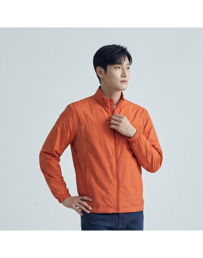 매쉬 배색 경량 점퍼_1J31335