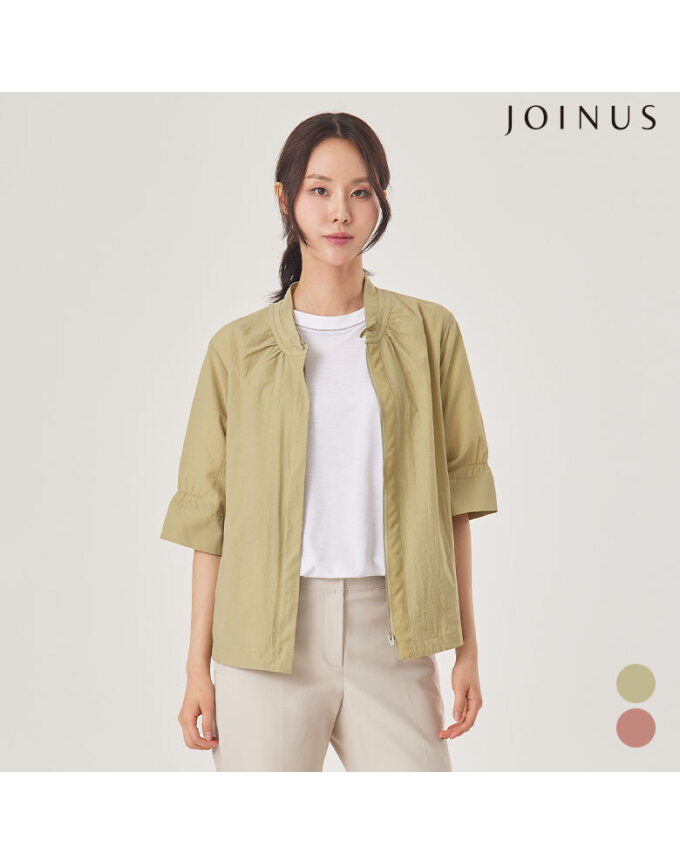 밑단 레이어드 린넨 스판 자켓_JACU4-WGJ100
