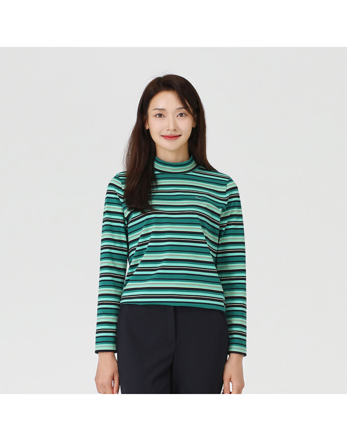 스트라이프 목크넥 티셔츠_1K65431