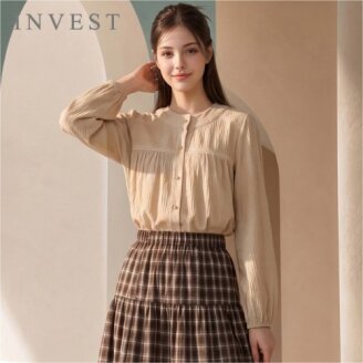 셔링 포인트 벨루아 블라우스_INI6F1BL5141