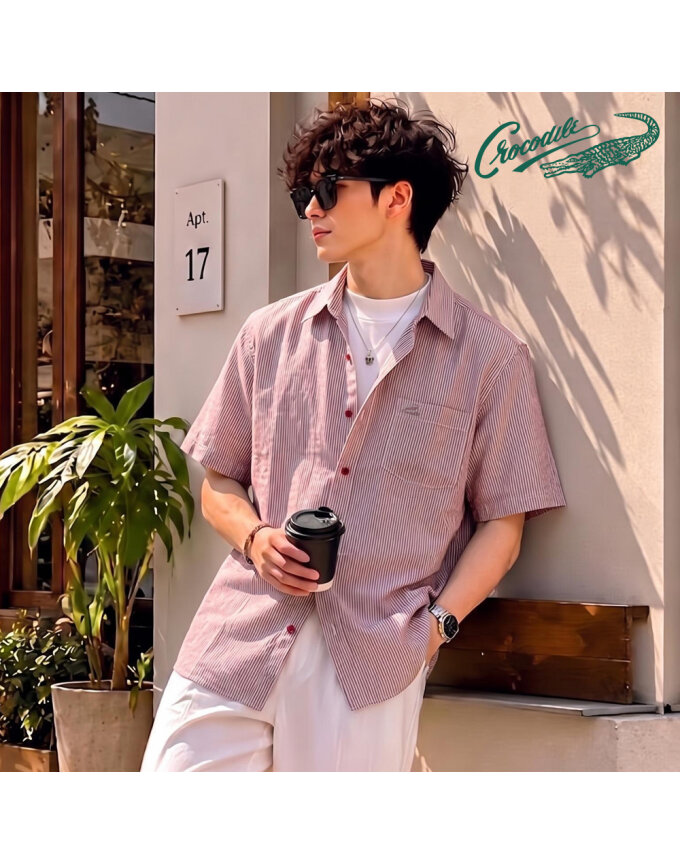 스트라이프 반팔셔츠 CDAA2WS2409